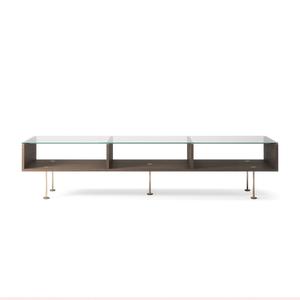 Tavolino da caffè Decotique Vogue 45x165 Rovere scuro/ Ottone