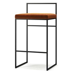 Sgabello da Bar Department con Schienale 80 cm Nero/ Rame Rame Glow