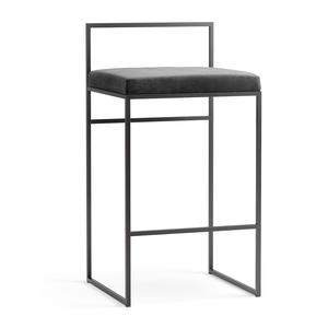 Sgabello da Bar Department con Schienale 80 cm Nero/ Rame Rame Glow