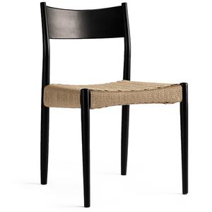 Sedia da Pranzo Decotique Bond in Faggio Tinto Nero