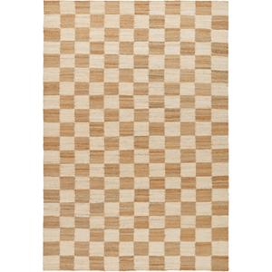 Tappeto A Scacchi Decotique 180x270 Bianco Sporco/juta Naturale