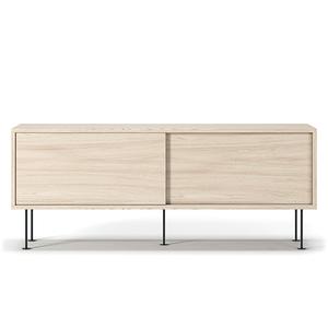 Mobile TV Decotique Vogue con Gambe 136 Rovere Pigmentato Bianco/ Nero