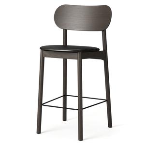 Sgabello da Bar Decotique Elephant in Rovere Scuro/pelle Nero