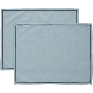 Decotique Sienna Tovaglietta 35x45 Set da 2 Blu Polvere