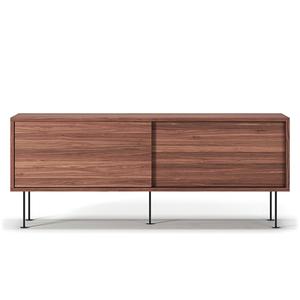Mobile TV Decotique Vogue con gambe 136 Noce/ Nero