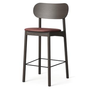 Sgabello da Bar Decotique Elephant in Rovere Scuro/pelle Marrone