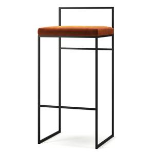 Sgabello da Bar Department con Schienale 90 cm Nero/ Rame Rame Glow