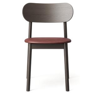 Sedia da Pranzo Decotique Elephant in Rovere Scuro/pelle Marrone