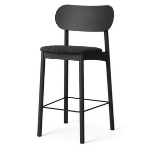 Sgabello da Bar Decotique Elephant Nero/ Grigio Antracite Bouclé