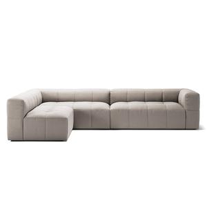 Divano Decotique Mure a 4 posti con estremità aperta a sinistra, color sabbia/ Beige