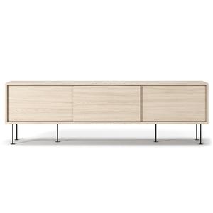 Mobile TV Decotique Vogue con Gambe 180 Rovere Pigmentato Bianco/ Nero