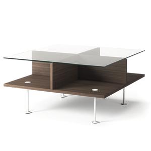 Tavolino da caffè Decotique Vogue 70x70 Rovere scuro/Bianco