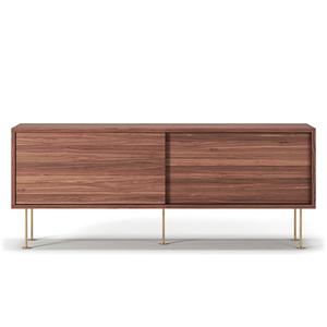 Mobile TV Decotique Vogue con gambe 136 Noce/ Ottone