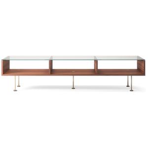 Tavolino Decotique Vogue 45x165 Noce/ Ottone