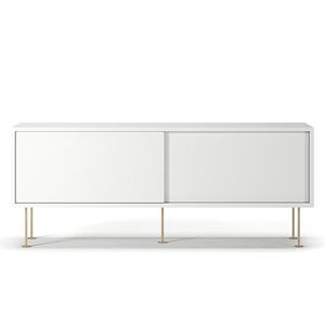 Mobile TV Decotique Vogue con gambe 136 Bianco/ Ottone