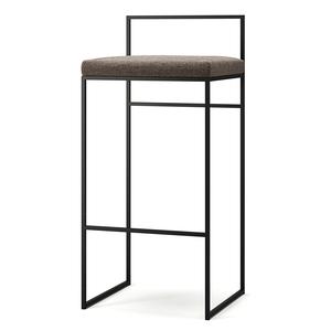 Sgabello da Bar Department con Schienale 90 cm Nero/Coastal Shale
