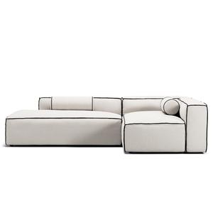 Divano A 3 Posti Grand Hue Decotique, Aperto A Sinistra, Colore Vapore/ Bianco/grigio Grafite