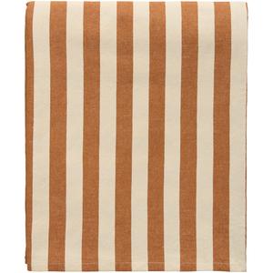Tovaglia A Righe Decotique Block 140x240 Marrone