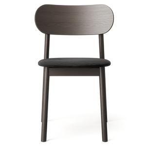 Sedia da Pranzo Decotique Elephant in Rovere Scuro/velluto Nero