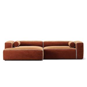 Divano A 3 Posti Decotique Grand Hue Chaise Longue Sinistra Bianco Luna/ Rame