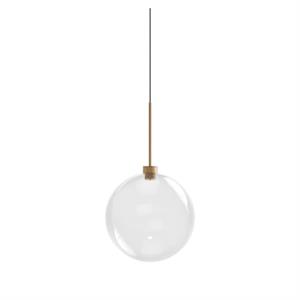 Lampadario Karman Opium 1 Ø30 Trasparente/ Alluminio/ Bronzo