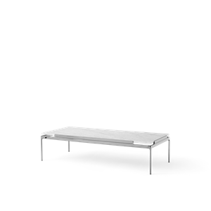 &Tradition Set LN12 Tavolino Bianco Carrara/ Cromo Scuro