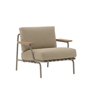 Muuto Settle Poltrona da Esterno Ribbed Weave 5/Taupe