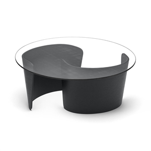 Tavolino da Salotto Sibast Furniture No 7 Lounge Ø90 Basso Nero Nero/Vetro