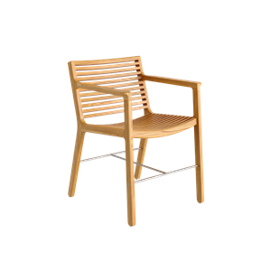 Sedia da Giardino RIB con Braccioli in Teak Sibast Furniture