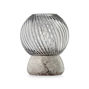 Portacandele Twist Of Marble di Design By Us , Argento/fumo