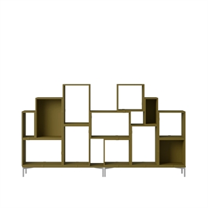 Libreria Impilabile Muuto Configurazione 3 Marrone-Verde