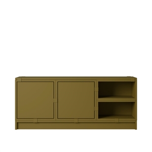 Muuto Stacked Hallway Shelf Configurazione 2 Marrone-Verde