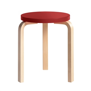 Artek Stool 60 Sgabello Betulla/ Rosso