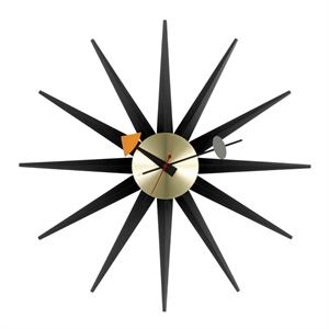 Orologio Vitra Sunburst Clock Nero/ Ottone