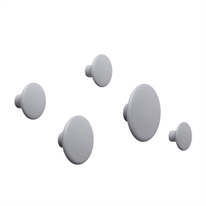 Muuto Dots Ganci Legno Grigio 5 Pz.