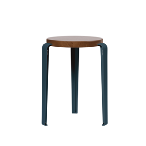 Sgabello TipToe LOU in rovere tinto/blu notte