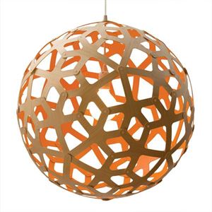 Lampadario David Trubridge Corallo Ø100 Arancione