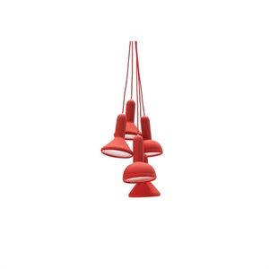 Established & Sons TORCH LIGHT BUNCH S5 Lampadario H140 Rosso