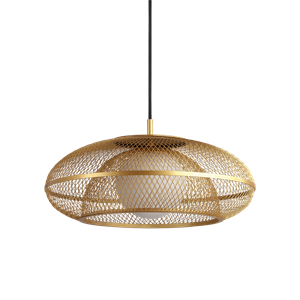 Lampadario Umage Faraday in Ottone Spazzolato Medio