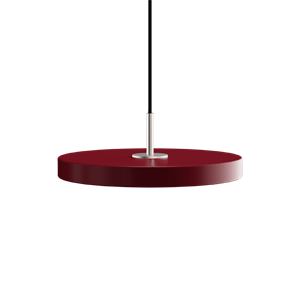 Lampadario A Sospensione Umage Asteria Plus Mini Rosso Rubino/Acciaio