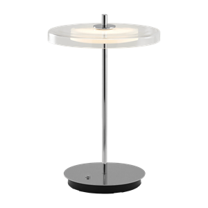 Lampada portatile Umage Asteria Move in acciaio lucido