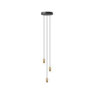 Lampadario Umage Brighter Days Quadra con cluster 3 in Ottone