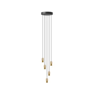 Lampadario Umage Brighter Days Quadra con Cluster 5 in Ottone