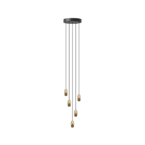 Lampadario Umage Brighter Days Penta con Cluster 5 in Ottone