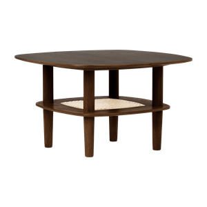 Tavolino basso quadrato liscio Umage Together 60 in rovere scuro