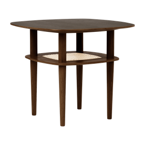 Tavolino da caffè alto quadrato liscio Umage Together 60 in rovere scuro