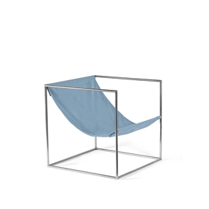 Poltrona Valerie Object Solo Seat in Acciaio Inox/ Blu Chiaro