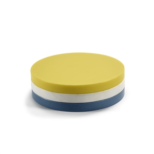 Valerie Object Three Circles Coaster Giallo/ Bianco/ Blu Chiaro