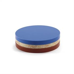 Valerie Object Three Circles Coaster Blu/ Pietra/ Rosso Scuro