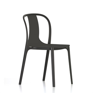 Sedia da Esterno Vitra Belleville con Scocca in Plastica Deep Nero